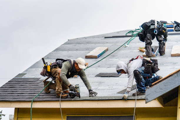 Professional Gutter Installation technician working in Harleysville, PA